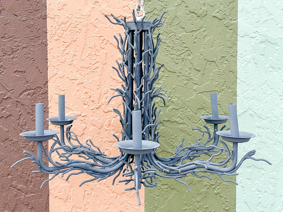 Large Faux Coral Chandelier