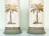 Pair of Hand Painted Palm Tree Lamps