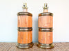 Pair of Coastal Chic Rattan Lamps