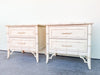 Pair of Palm Beach Chic Faux Bamboo Nightstands