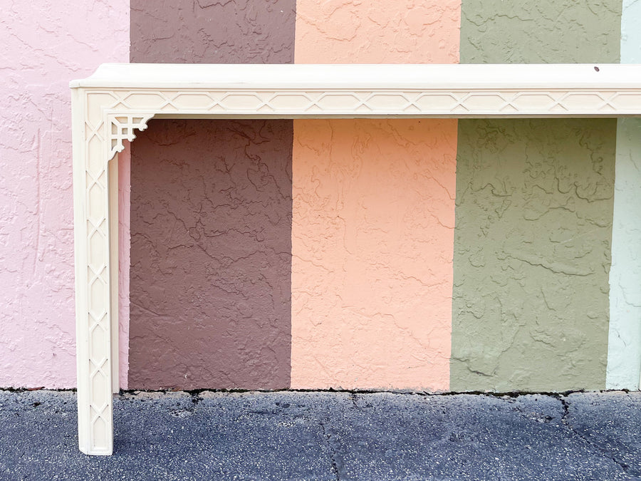 Hollywood Regency Fretwork Console