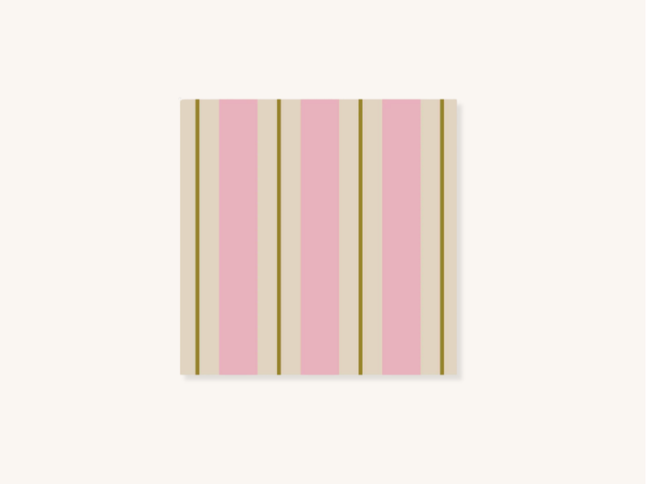 Pink and Gold Awning Stripe Cocktail Napkins