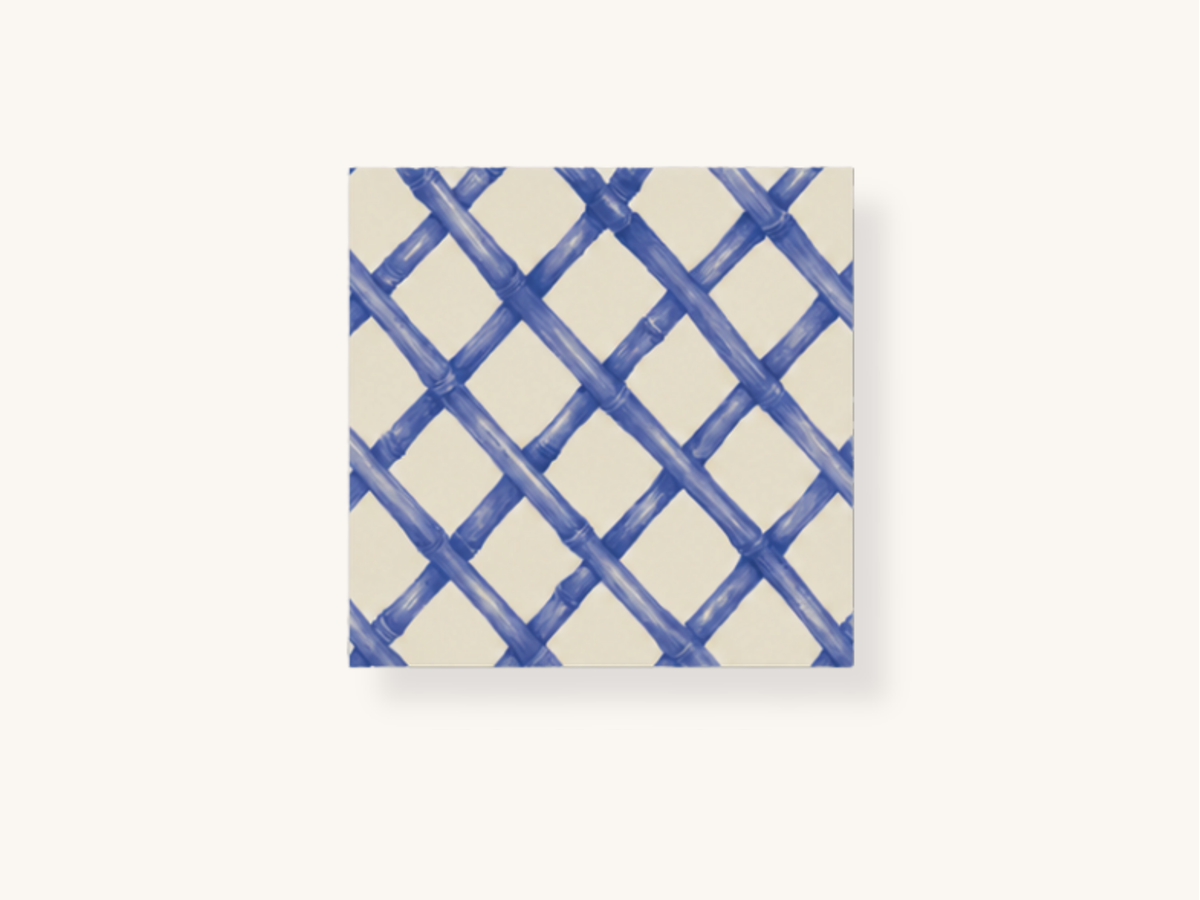 Blue Lattice Cocktail Napkins