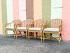 Set of Four Rattan and Cane McGuire Arm Chairs