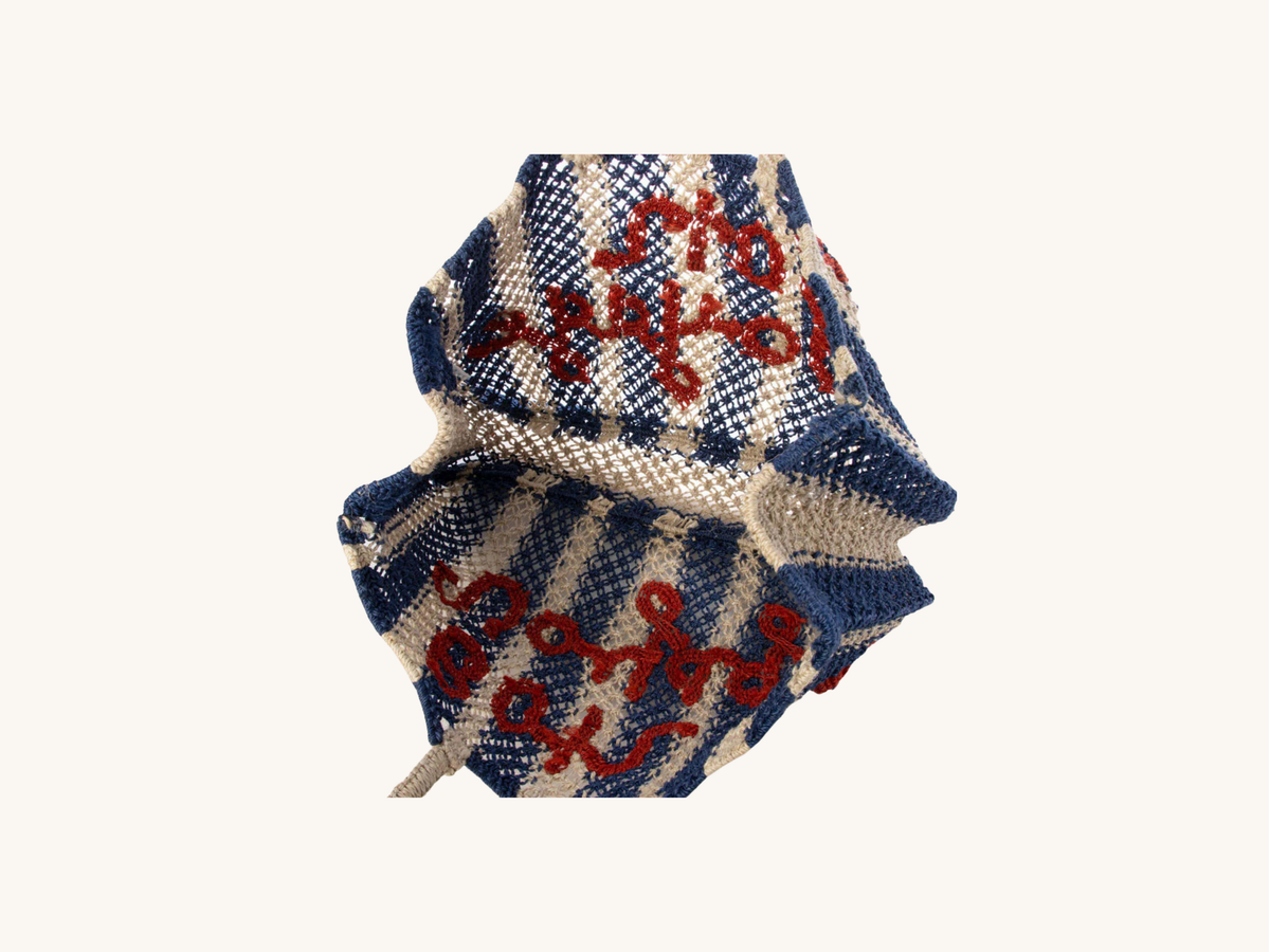 Indigo Bon Voyage Jute Tote