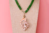 Palm Beach Regency's Green Quartz Gemstone and Shell Necklace
