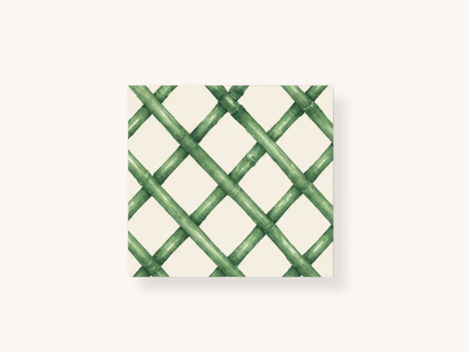 Green Lattice Cocktail Napkins