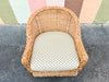 Braided Rattan Lounge Chair and Ottoman