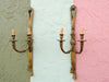Pair of Brass Regency Style Tassel Wall Sconces