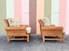 Pair of Coastal Rattan Lounge Chairs