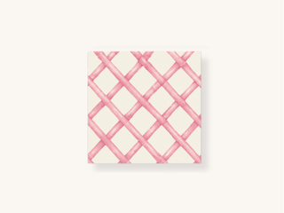 Pink Lattice Cocktail Napkins