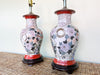 Pair of Colorful Chinoiserie Lion Lamps