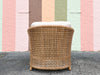 McGuire Raw Hide and Rattan Lounge Chair