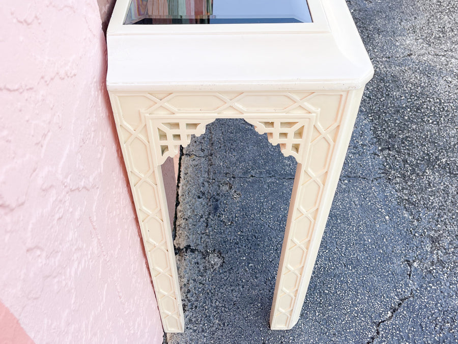 Hollywood Regency Fretwork Console