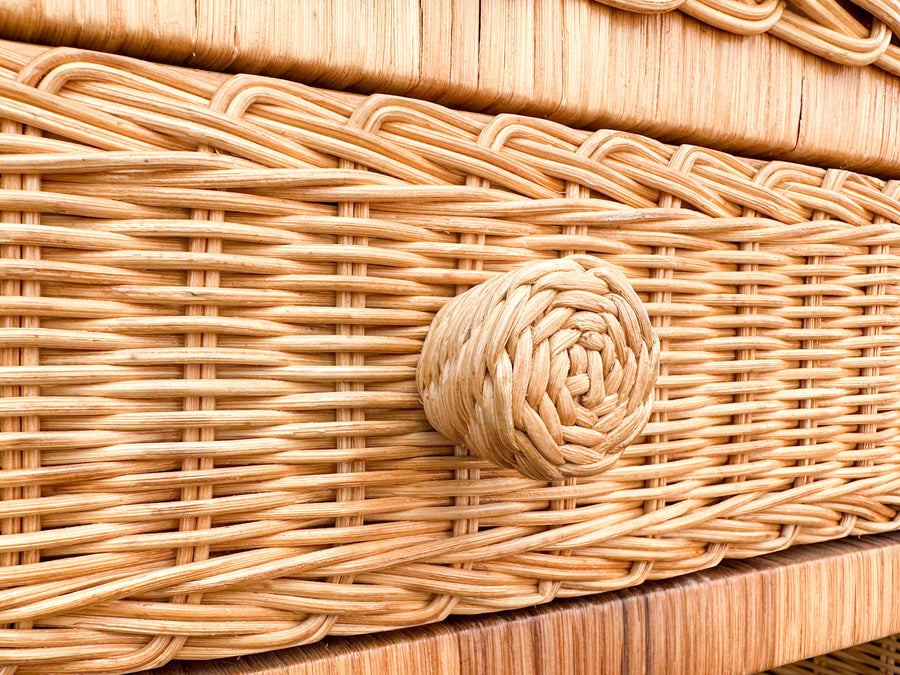 Island Style Wicker Wrapped Desk