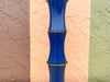 Faux Bamboo and Lucite Royal Blue Lamp