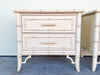 Pair of Palm Beach Chic Faux Bamboo Nightstands
