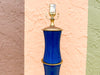 Faux Bamboo and Lucite Royal Blue Lamp