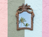 Whimsical Palm and Monkey Mirror