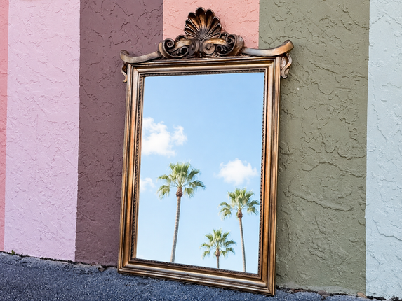 Shell Motif and Swag Mirror