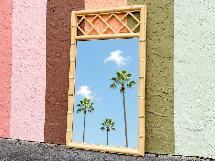 Faux Bamboo Chippendale Mirror