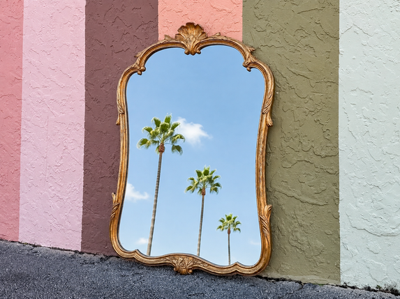 Regency Chic Shell Motif Mirror