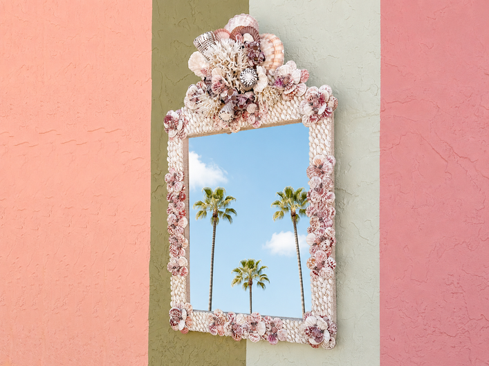 Lavender Love Shell Chic Mirror