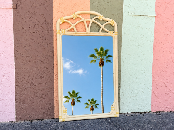 Faux Bamboo Mirror