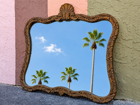 Regency Shell Motif Mirror
