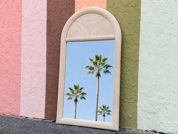 Coastal Cool Pencil Reed Mirror