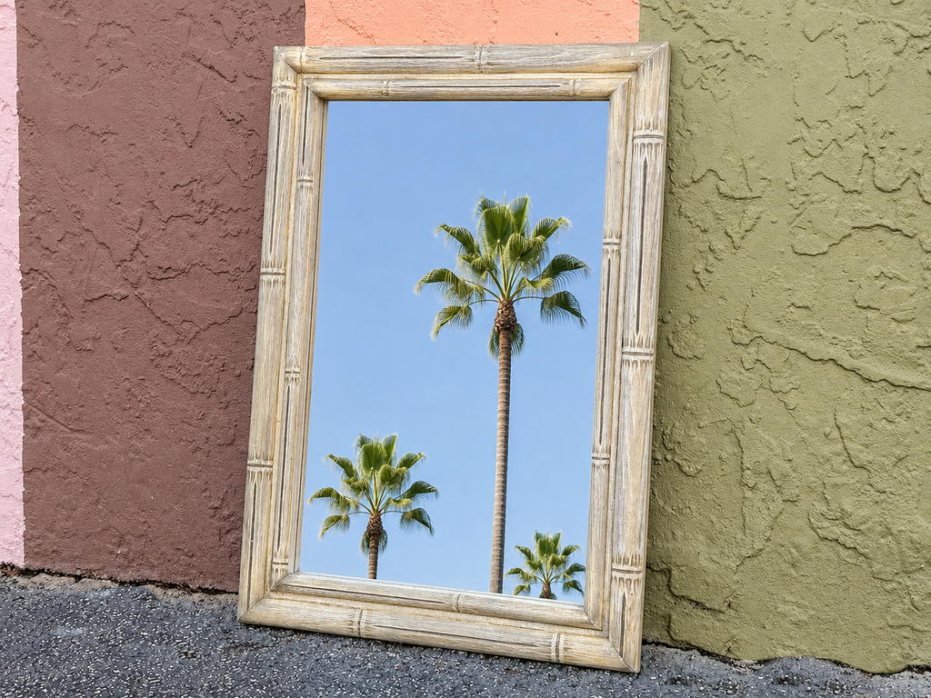 Petite Faux Bamboo Mirror