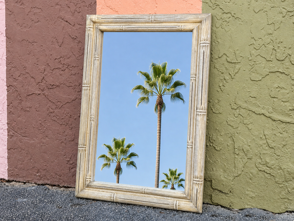Petite Faux Bamboo Mirror