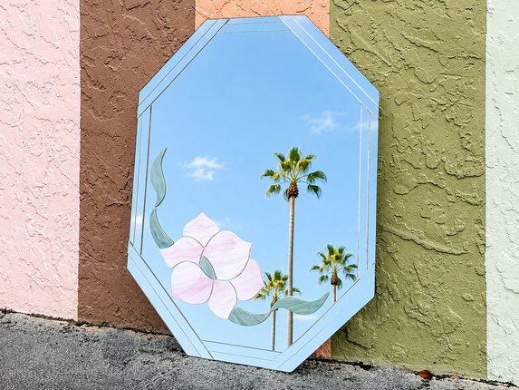 Art Deco Style Flower Mirror