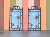 Pair of Tortoiseshell Faux Bamboo Pagoda Mirrors