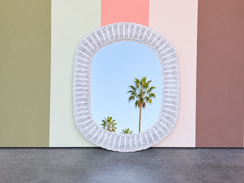 Oval Wicker Mirror
