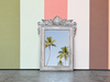 Pressed Metal Shell Motif Mirror
