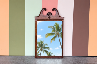 Wood Shell Motif Mirror