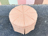 Tufted Peach Upholstered Ottoman