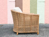 McGuire Raw Hide and Rattan Lounge Chair