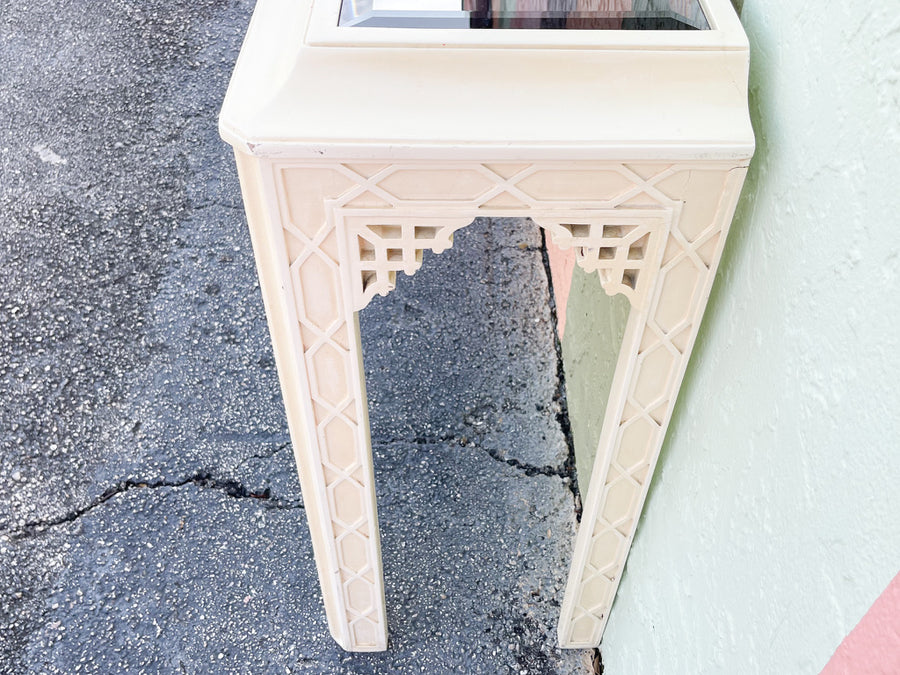 Hollywood Regency Fretwork Console