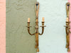 Pair of Brass Regency Style Tassel Wall Sconces