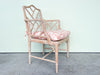 Faux Bamboo Chippendale Arm Chair