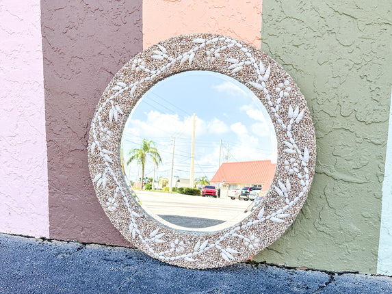Coastal Round Shell Mirror
