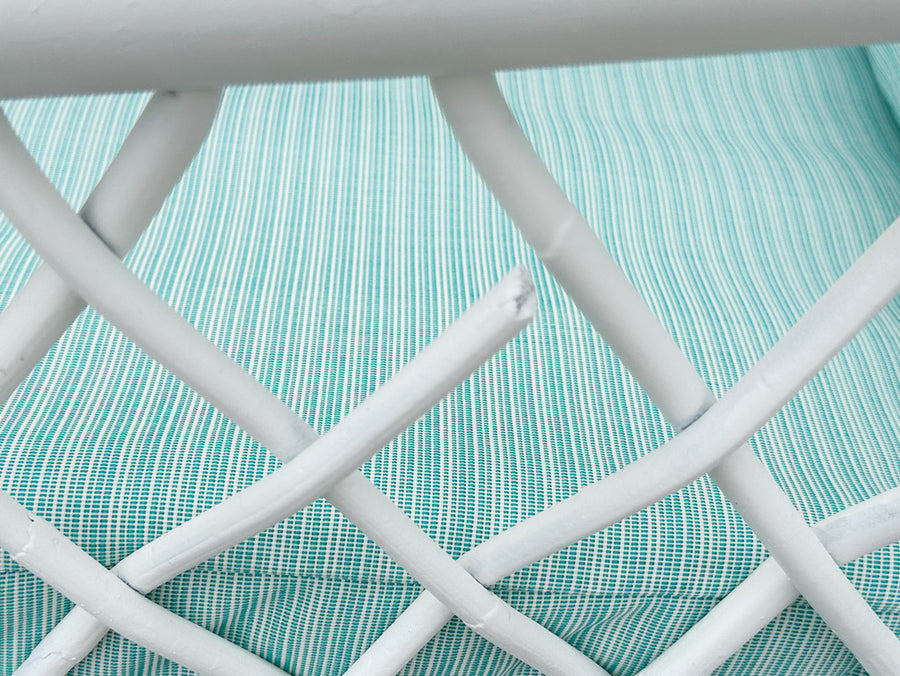 Pair of Palm Beach Style Rattan Lounge Chairs