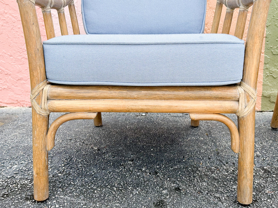 Pair of McGuire Rattan Chairs