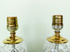 Pair of Petite Crystal and Brass Lamps