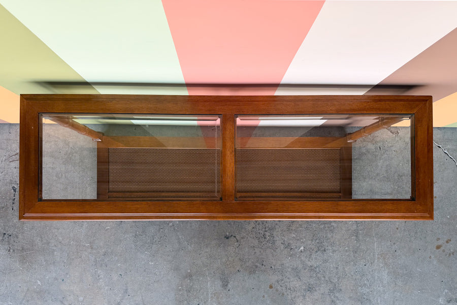 Handsome Faux Bamboo Console Table