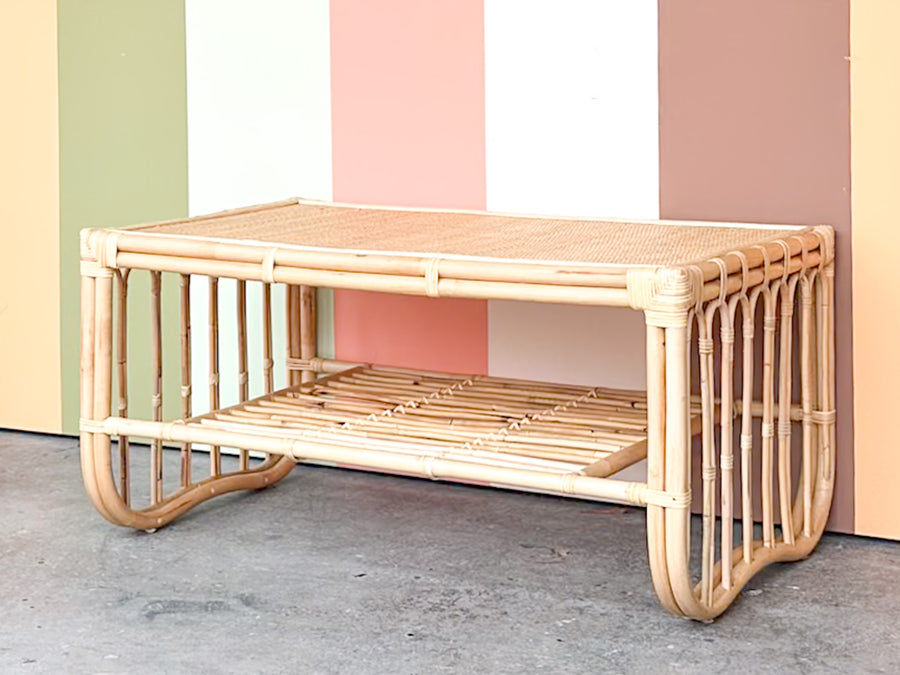 Coastal Style Rattan Coffee Table