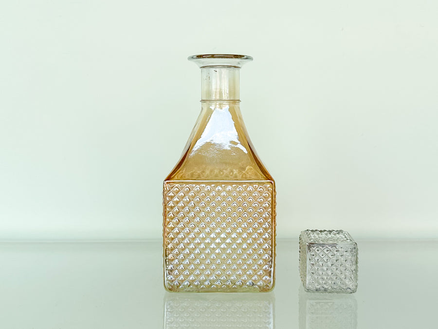 Set of Five Peach Decanters