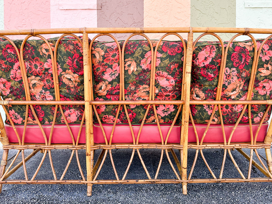 1940s Heywood Wakefield Rattan Sofa